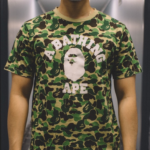 Oh In Termini Di Polveroso Bape Camo T Shirt Di Spessore Partorire Pubblico